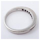 CZ Channel Set Sterling Silver Ring - Size 6