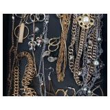Assorted Costume Jewelry - Necklaces, Bracelets, Rings, Earrings, Chains & Pendants, Mixed Metals