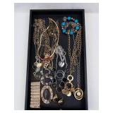 Assorted Jewelry: Necklaces, Bracelets & Earrings in Gold & Silver Tones