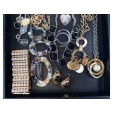 Assorted Jewelry: Necklaces, Bracelets & Earrings in Gold & Silver Tones