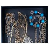 Assorted Jewelry: Necklaces, Bracelets & Earrings in Gold & Silver Tones