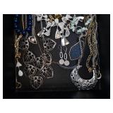 Assorted Jewelry Collection - Necklaces, Earrings, Rings and Turquoise Beads