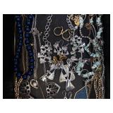 Assorted Jewelry Collection - Necklaces, Earrings, Rings and Turquoise Beads