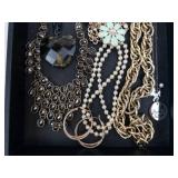 Assorted Fashion Jewelry - Necklaces, Chains, Pearls & Mint Green Flower Pendants