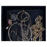 Assorted Fashion Jewelry - Necklaces, Chains, Pearls & Mint Green Flower Pendants