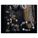 Assorted Costume Jewelry Collection - Necklaces, Bracelets, Earrings & Rings