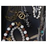 Costume Jewelry Assortment - Pearl Bead Necklaces, Bracelets & Earrings