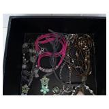 Turquoise Flower Pendants, Pink Cord Necklaces & Beaded Bracelets - Assorted Jewelry Set
