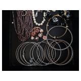 Pearl & Bead Costume Jewelry - Assorted Necklaces, Bracelets & Cross Pendants
