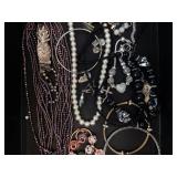 Pearl & Bead Costume Jewelry - Assorted Necklaces, Bracelets & Cross Pendants