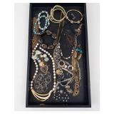 Costume Jewelry Lot - Mixed Bracelets, Bangles, Necklaces & Pendant
