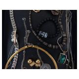 Assorted Jewelry - Gold & Silver-Tone Necklaces, Bracelets, Earrings & Rings