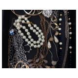 Costume Jewelry Lot - Bracelets, Bangles, Necklaces & Beads, Mixed Metals