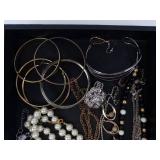 Costume Jewelry Lot - Bracelets, Bangles, Necklaces & Beads, Mixed Metals