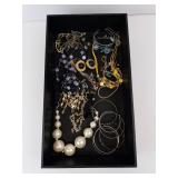 Pearl Necklace & Assorted Jewelry - Bracelets, Earrings, Beads