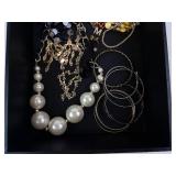 Pearl Necklace & Assorted Jewelry - Bracelets, Earrings, Beads