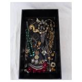 Assorted Costume Jewelry Display Box - Necklaces, Chains & Pendants