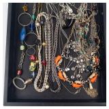 Assorted Jewelry Tray - Necklaces, Chains, Bracelets & Beads