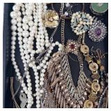 Assorted Costume Pearl Jewelry - Necklaces, Brooches & Chains