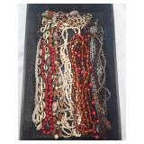 Beaded Necklaces Assorted Bead Strands - Shell, Glass, Wood, Stone Beads