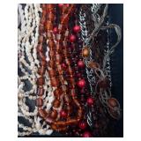 Beaded Necklaces Assorted Bead Strands - Shell, Glass, Wood, Stone Beads