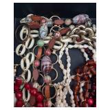 Beaded Necklaces Assorted Bead Strands - Shell, Glass, Wood, Stone Beads
