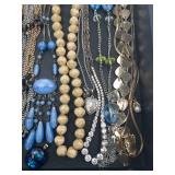 Assorted Costume Jewelry Necklaces & Bracelets - Beads, Pearls, Crystals & Blue Stones