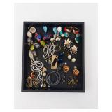 Costume Jewelry Collection - Assorted Earrings, Rings & Bracelets