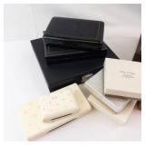 Assorted Jewelry Boxes & Cases - Leather, Wood & Cardboard, Mixed Brands & Sizes