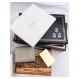 Assorted Jewelry Boxes & Cases - Leather, Wood & Cardboard, Mixed Brands & Sizes