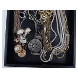 Assorted Costume Jewelry Lot - Necklaces, Rings, Bracelets & Pendants