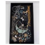 Costume Jewelry Assortment - Mixed Necklaces, Bracelets, Rings & Earrings
