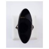 Sterling Silver Black Onyx Ring - Size 6