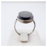 Sterling Silver Black Onyx Ring - Size 6