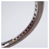 Sterling Silver Lab-Grown Diamond Band. Size 7.