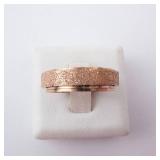 Spinner Ring - Rose Tone Sparkling, Size 6