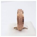 Spinner Ring - Rose Tone Sparkling, Size 6