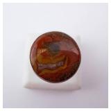 Sterling Silver Ring with Agate - Size 9
