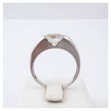 Solitaire CZ Sterling Silver Ring - Size 7.75