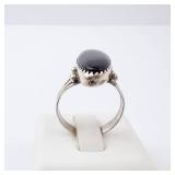 Black Onyx Sterling Southwest Ring - Size 6