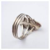 Black Onyx Sterling Southwest Ring - Size 6