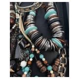 Boho Bead Costume Jewelry Collection - Mixed Metal Bracelets & Necklaces