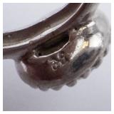 Ring - Black Tahitian Pearl, Sterling Silver, Rope Bezel, Size 5