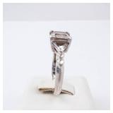 3 Stone Sterling Silver Ring - Size 8