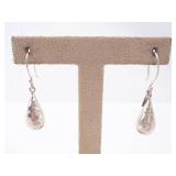 Sterling Silver Hammered Teardrop Earrings