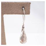 Sterling Silver Hammered Teardrop Earrings