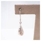 Sterling Silver Hammered Teardrop Earrings