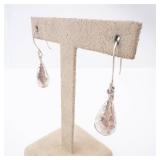 Sterling Silver Hammered Teardrop Earrings