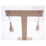 Sterling Silver Hammered Teardrop Earrings
