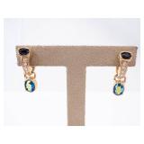 Swarovski Crystal Gold Tone Clip-On Earrings (Lot of 2)